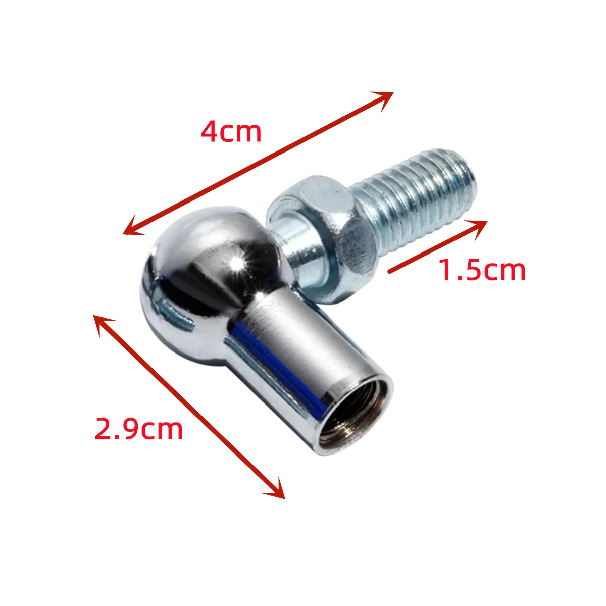 2Pcs M6/M8 Universal Gas Strut Rod End Fitting Ball Pin Connector Joint Valve Thread Head for Car Front Bonnet Trunk Boot Home