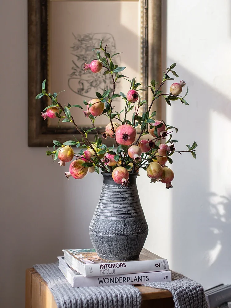 Simulation flower pomegranate fruit decorative ornament, many seeds and many blessings, meaning flower arrangement