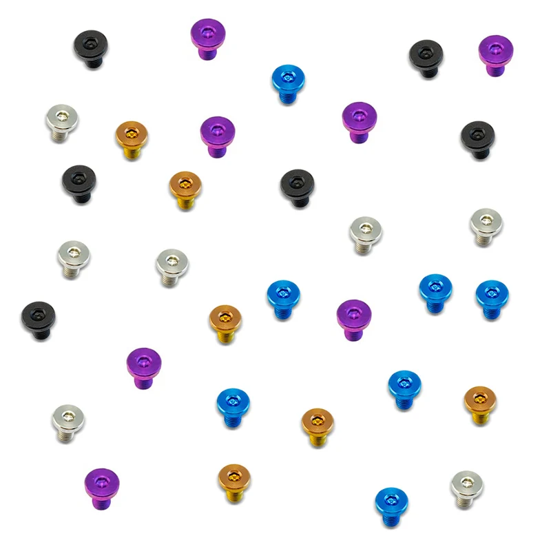 10/20pcs/lot CNC 5 Colors Knife Handle Titanium M3.5 Thread Hex Socket Allen Screw Inner Hexagon Screws Spindle Nail Fastener