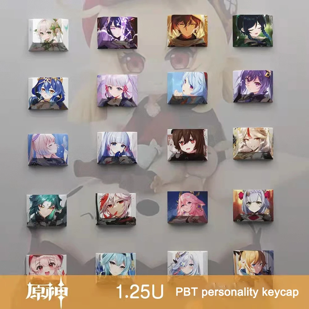 1pcs Keycaps PBT Anime Keycaps DYE-SUB Personalized Game Character Keycaps Ctrl 1.25U For Cherry MX Switch Mechanical Keyboard