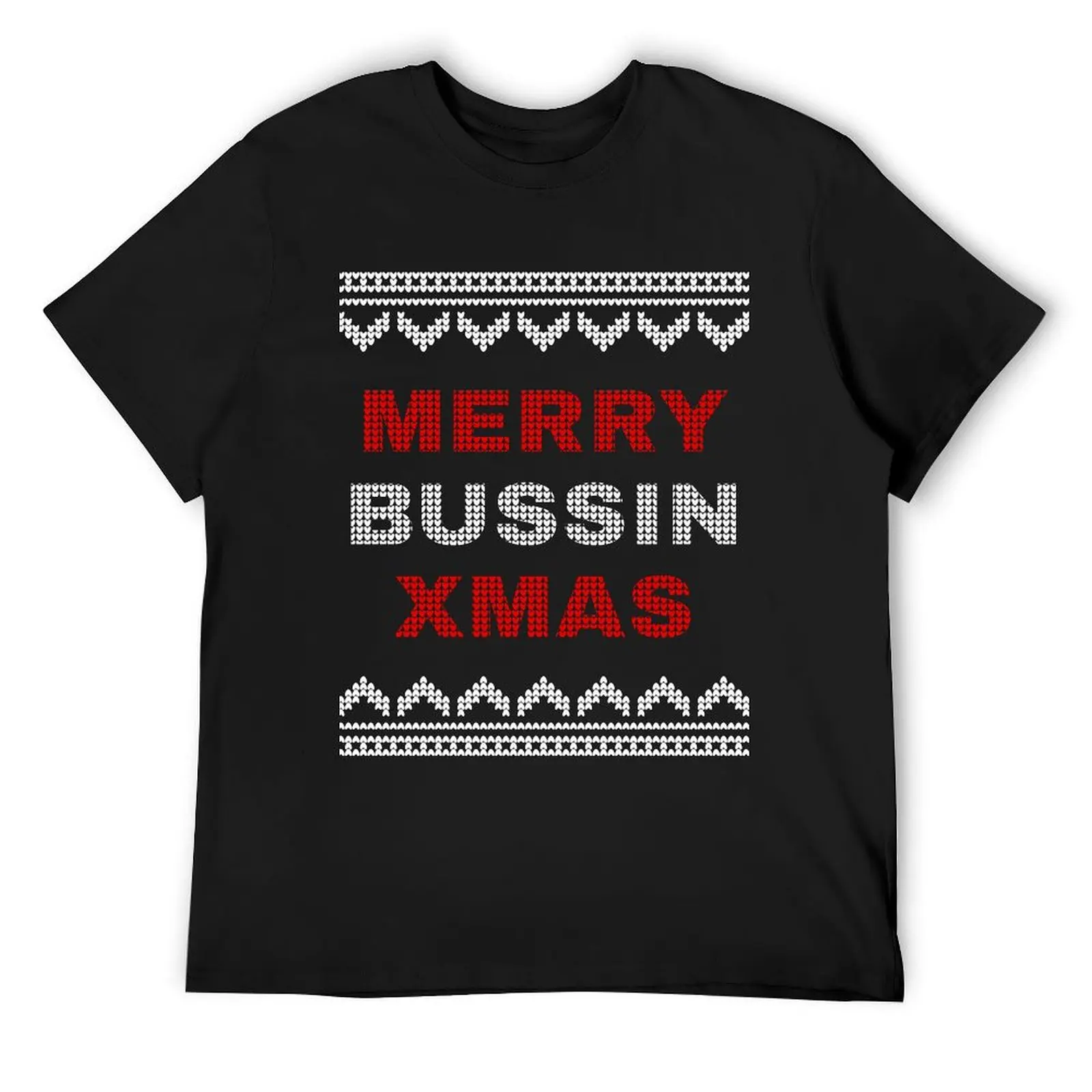 Merry Bussin Christmas Ugly Holiday Sweater T-Shirt korean fashion vintage t shirts graphic tee shirt workout shirts for men