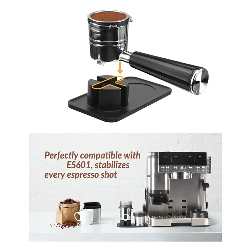 B02C-Tamping Mat For Ninja Luxe Cafe Espresso Machine ES601 Silicone Tamper Holder Non-Slip Accessories