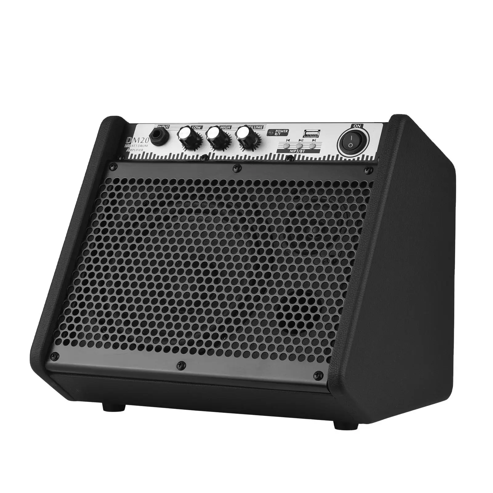 Coolmusic-Electric Drum Amplifier, Dual Speaker, Keyboard Amp, Travel Effect, Music, Bluetooth, USB, DC Adapter, Power Supply, D