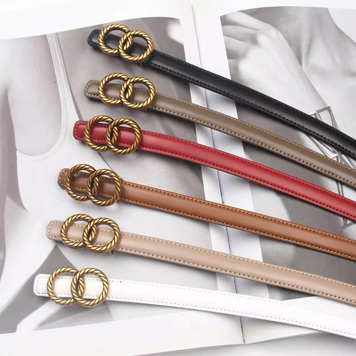 المرأة خمر مشبك جلد طبيعي مشد الإناث Cummerbund معطف حزام فستان Decration حزام ضيق J1633