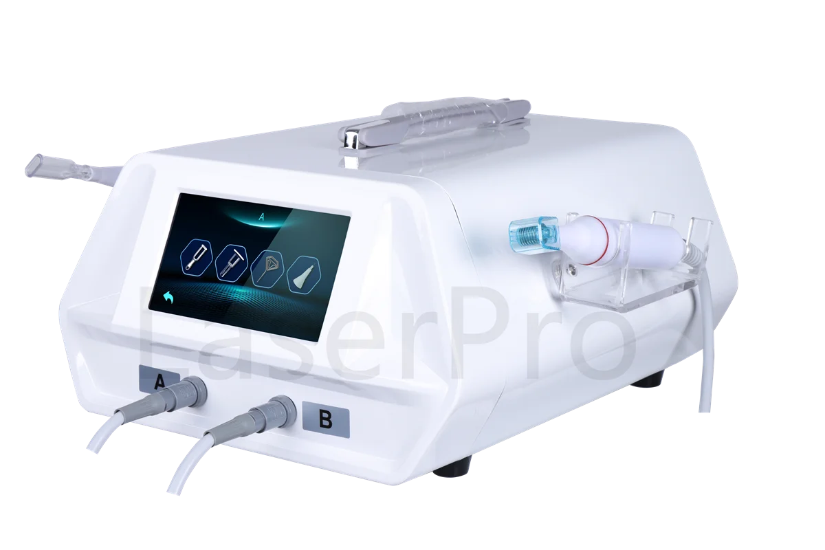 Neue Technologie Tragbares 2-in-1-Hochfrequenz-Schönheitsgerät für Kaltplasma Cold Jet Ozon Jet Hautpflege-Schönheitsgerät mit 8 Sonden