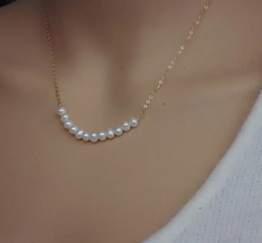 

Jewelry Natural Pearl 6-7mm Necklace Fresh Sweet Woman Clavicle Jewelry 18inch