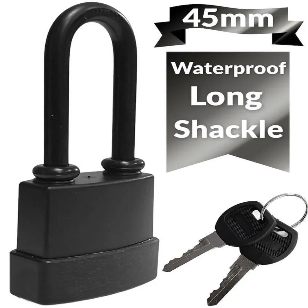 

Metal Heavy Duty Padlocks Long Shackle with Keys Anti-theft Lockpick Set Safety Security Gate Locks Durable Waterproof Lock