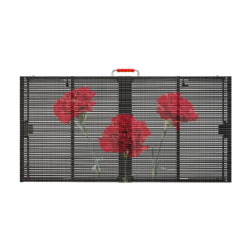 

Высокая скорость освежения в помещении P3.91-7.82 Рекламный прозрачный светодиодный экран Прозрачный светодиодный экран видеостена