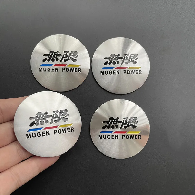 4Pcs 56MM Mugen Logo Car Wheel Center Hub Caps Emblem Sticker Decals Cover For Honda Civic Accord CRV Fit CITY Hrv Accessories