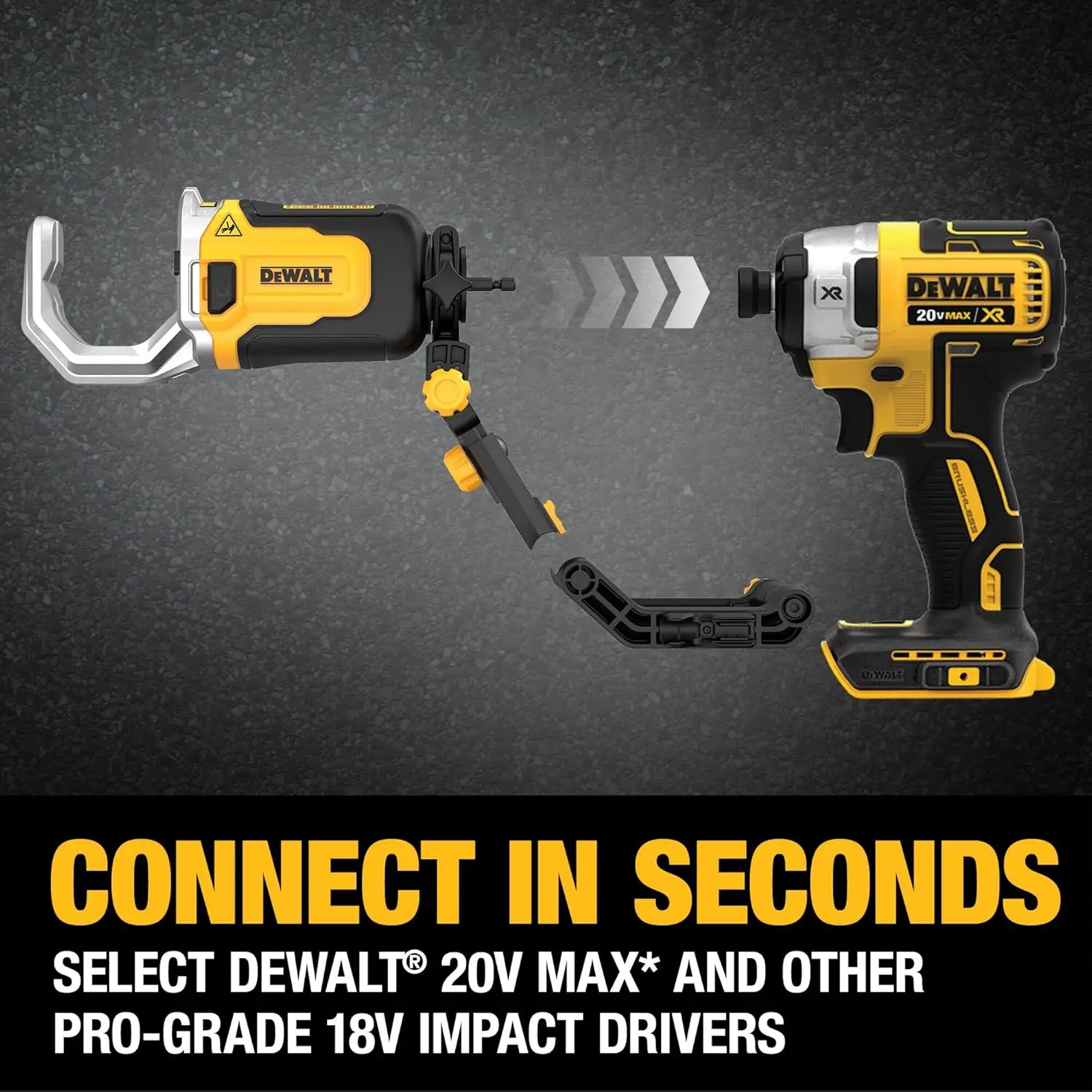 DEWALT IMPACT CONNECT PVC/PEX Cutter with Brace Bracket (DWAPVCIR)