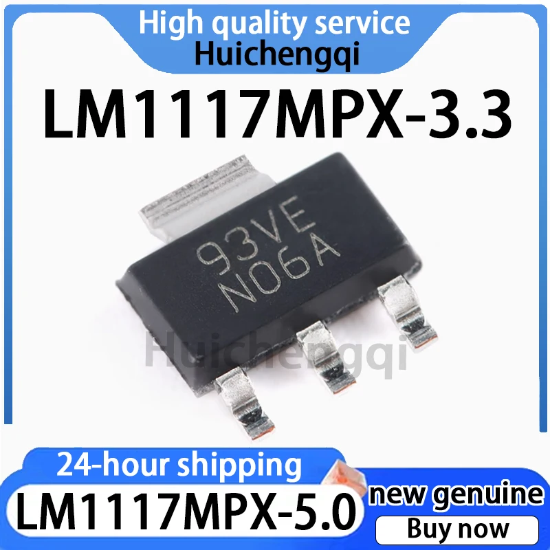 10PCS Original Genuine LM1117MPX-5.0 LM1117MPX-3.3 SOT-223 800mA 15V Linear Regulator