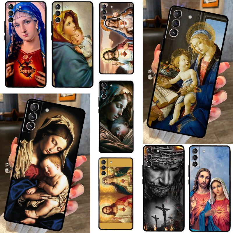 Virgin Mary And Jesus Case For Samsung Galaxy S23 S22 Ultra Plus S8 S9 S10 Plus Note 10 20 S21 FE S20 FE Cover