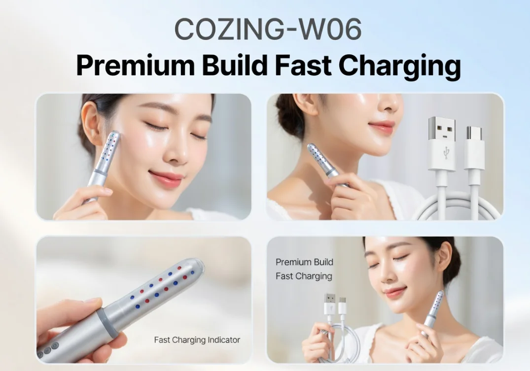 COZING-W06 LED Light Therapy Wellness Device Red Blue Near Infrared Portable Women's Personal Care Fast USB-C Charging