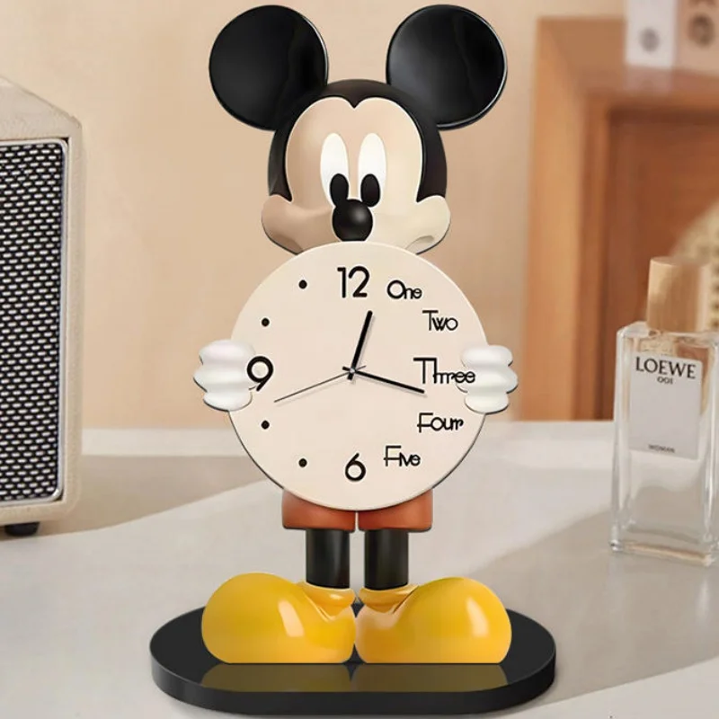 Anime Disney Mickey Mouse Wall Clock Cartoon Mickey Wooden Clock Living Room Bedroom Silence Clock Birthday Gift