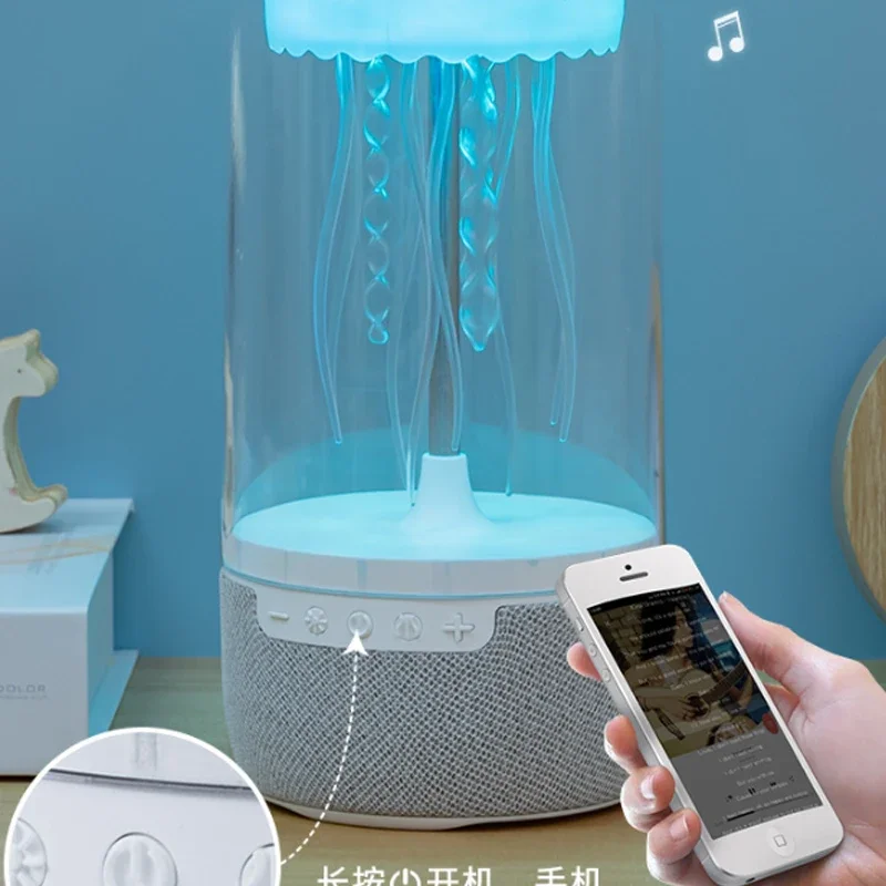 Zai Xiao Creative Colorful Jellyfish Lamp Bluetooth Speaker HiFi Stereo 1800mAh Sports Jellyfish Speaker with Lights for Home Of