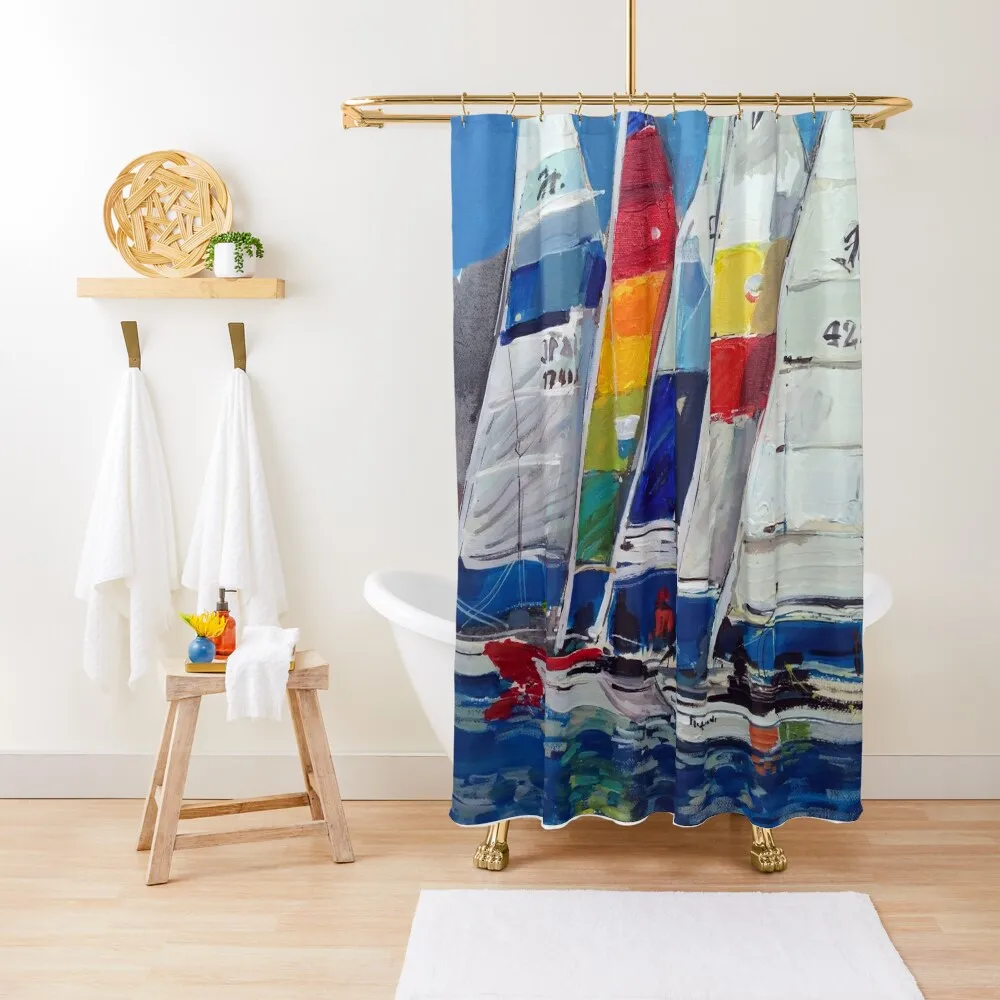 

Sailboats Shower Curtain Shower Bath Shower For Bathrooms Waterproof Fabric Bathroom In The Bathroom Curtain
