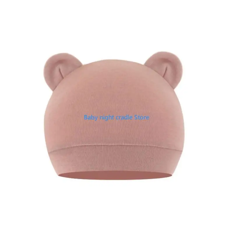 J2FF – chapeau ours en coton chaud mignon, extensible doux pour bébé, bonnet pour bébé
