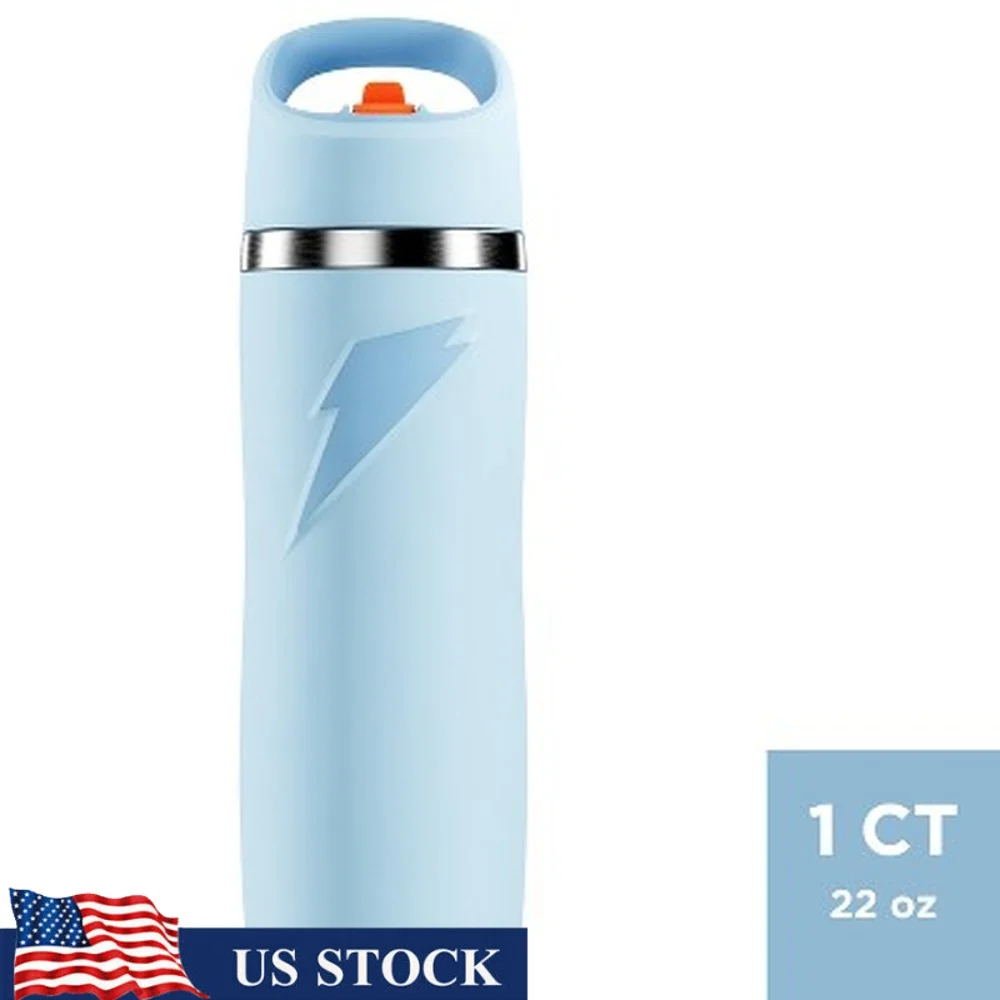 

22oz Insulated Stainless Steel Water Bottle with Straw Portable Drinkware Vacuum Insulation Cold Beverage Container Dishwasher