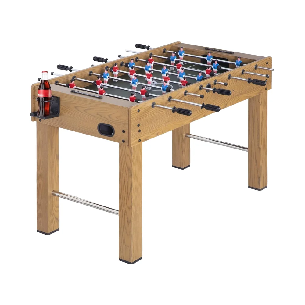 

48in MDF Soccer Table for Home Game Room Arcade Competition Kids and Adults Includes 2 Balls and 2 Cup Holders