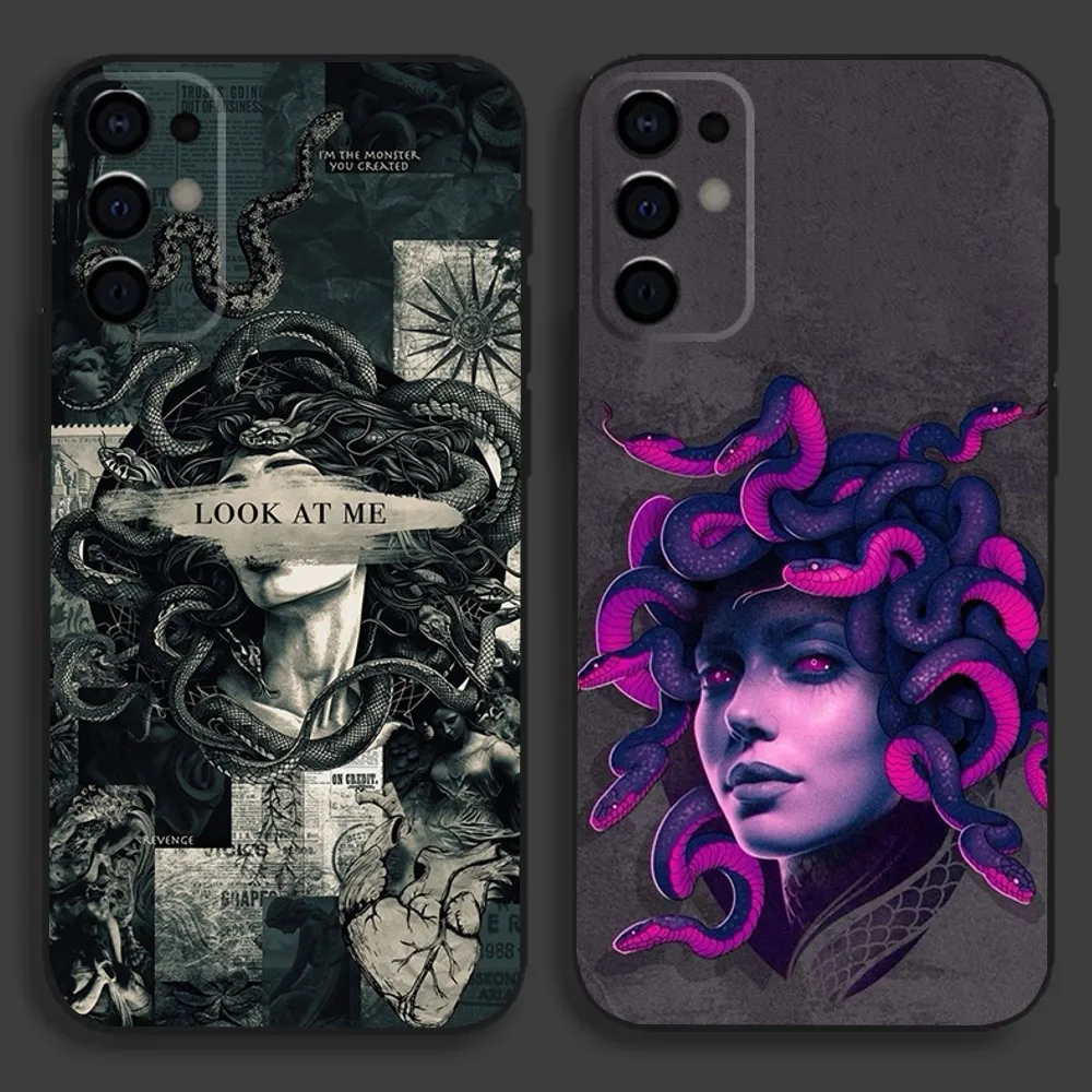 Ancient Greek Mythology Medusa Phone Case For Samsung S24,S21,S22,S23,S30,Ultra,S20,Plus,Fe,Lite,Note,10,9,5G Black Soft Cover