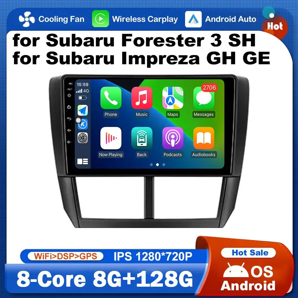 

Navigation GPS WiFi Carplay Android OS for Subaru Forester 3 SH for Subaru Impreza GH GE Car Radio Multimedia Player BT No 2 din