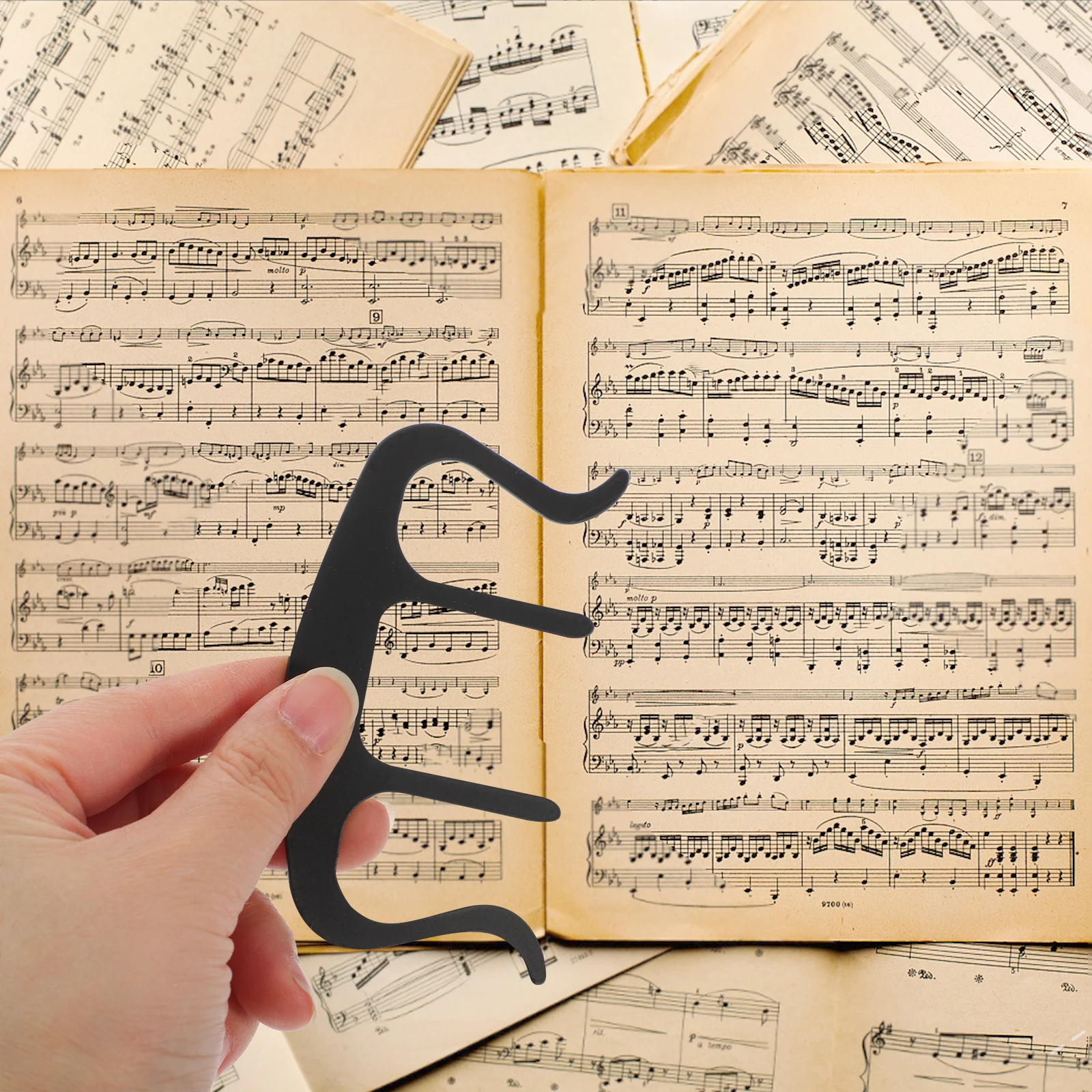 

4 Pcs Holder Clip Bookend Score Clips Iron Note Pattern Metal Page