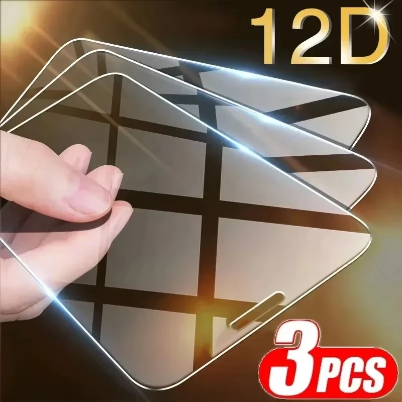 1-3Pcs Tempered Glass For iPhone 17 16 15 14 13 12 11 Pro Max Screen Protector For iPhone 12 13 Mini 7 8 Plus SE X XS XR 16e Air