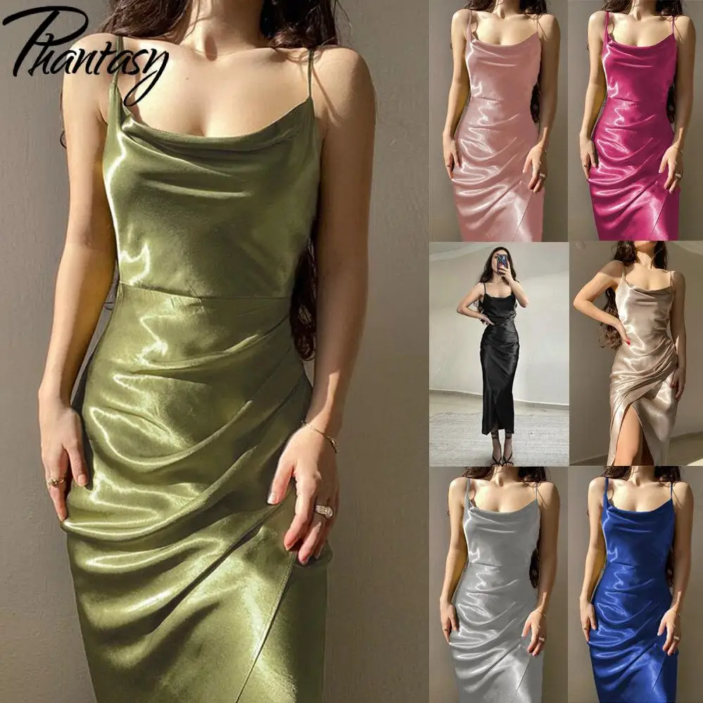 

Elegant Wedding Dress for Women Long Dresses Banquet Sleeveless Robe Pink Gown Backless Y2K Streetwear Sexy Slim Female Clothing