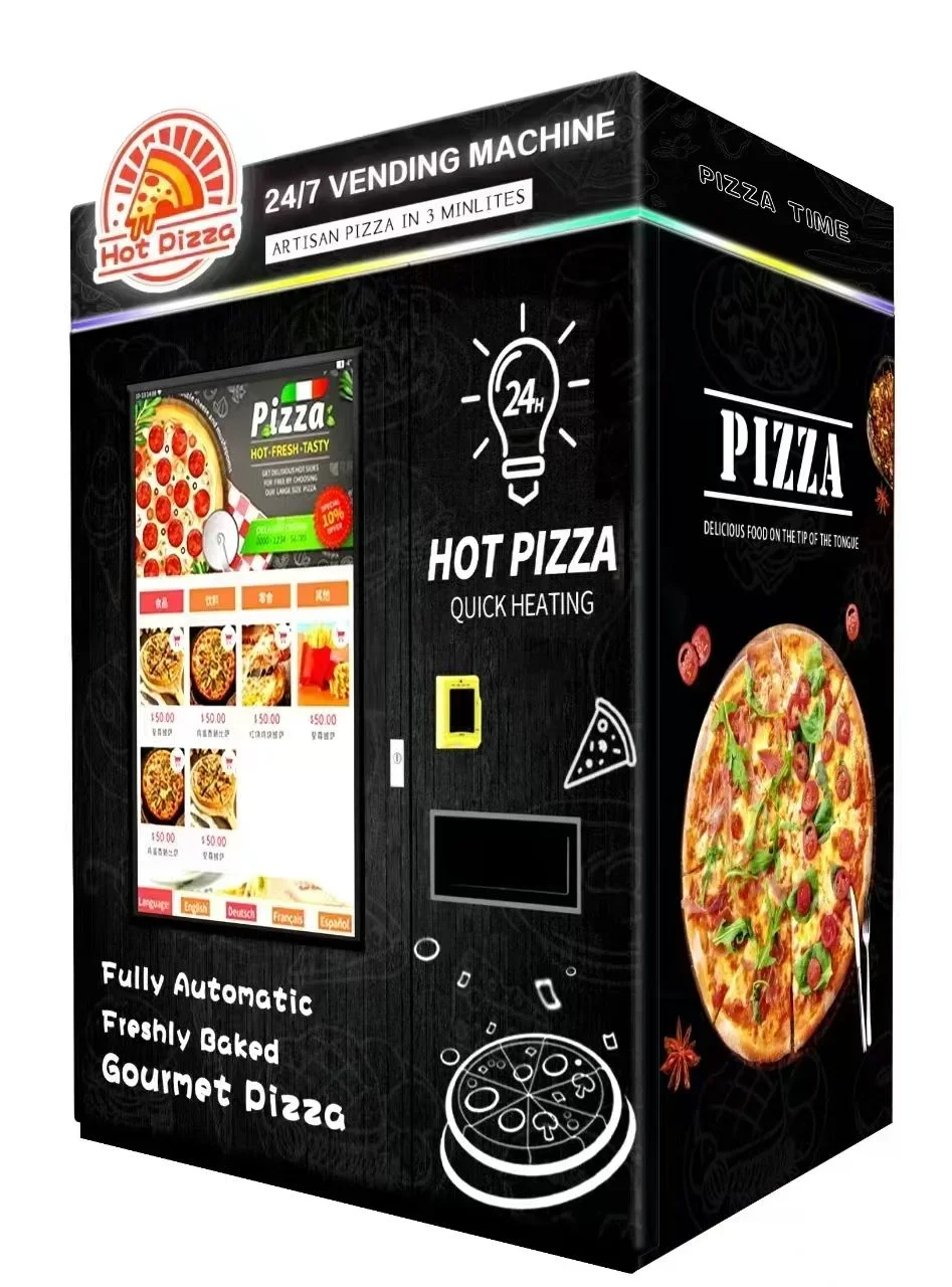 Customized CE Certified Smart Pizza Vending Machine | 24/7 Automatic Pizza Maker With Touch Screen, Card Payment & OEM Custom Br