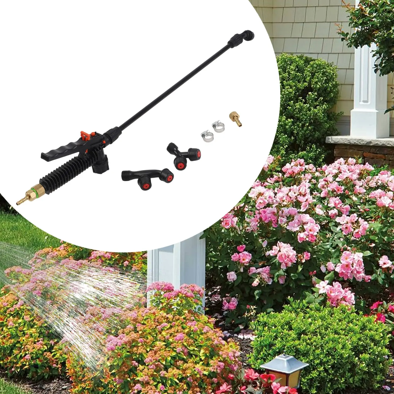 Brass Barb Sprayer Mist Sprayer Kit For Outdoor Use For Gardening Tasks Ease Of Installation Acid Resistant Sprayer Wand