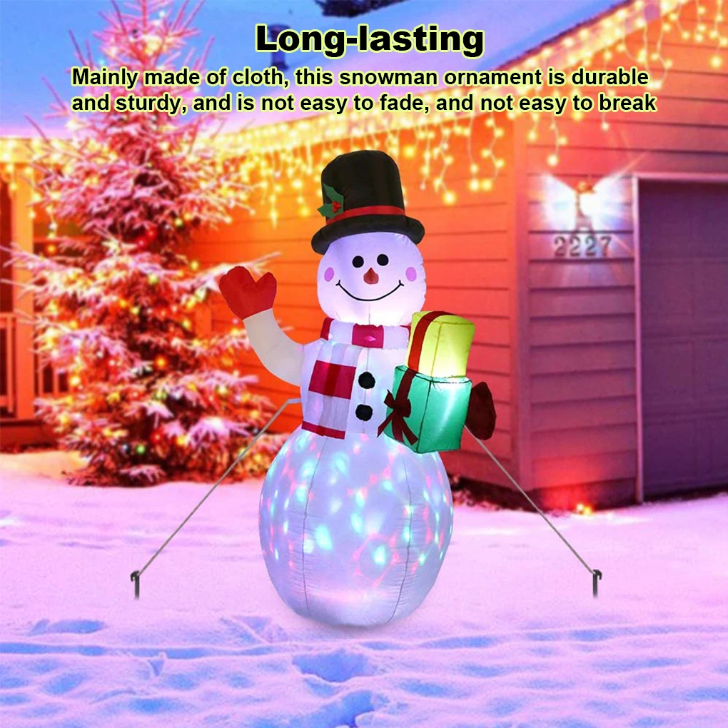 Inflatable Snowman LED Rainproof Portable Decoration Christmas Ornament