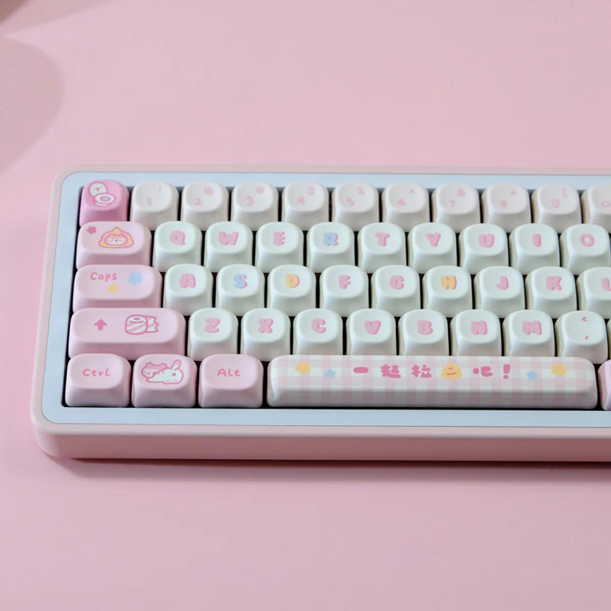 126 keys PBT Material Pink Cat Dye Sublimation MOA Profile Keycap Fits MX switches 61/64/68/75/86/98/104 Mechanical Keyboard