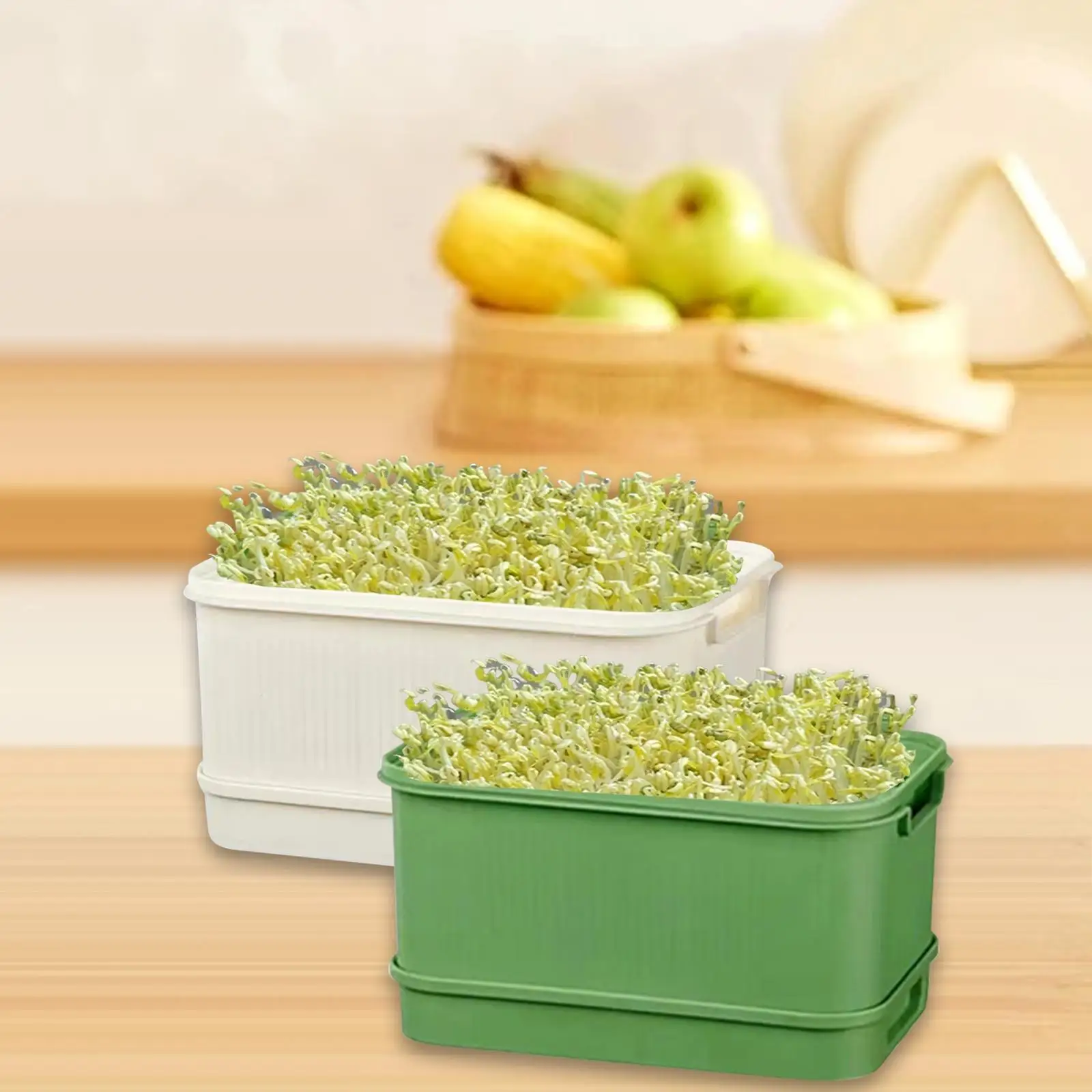 

2-компонентный лоток для ростков, контейнер для проращивания, многоразовый садовый инструмент, набор для выращивания, стартовый лоток для дома, сада, офиса