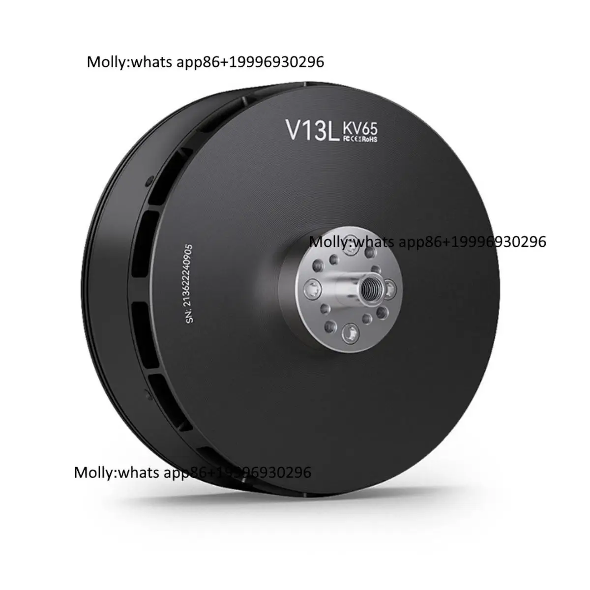 Ligpower V13L KV65 Industrial Grade Brushless VTOL Drone Motor 6KW DC IPX5 24S 50kg-200kg Capacity Metal 4230rpm 190A Peak