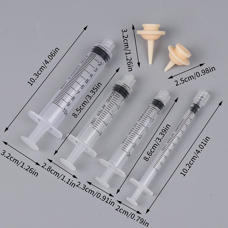 1PC 1/3/5/10ml Pet Feeding Nipple For Puppy Dog Cat Hamster Feeding Medicine Feeding Oral Syringe With Silicone Nipple Feeder