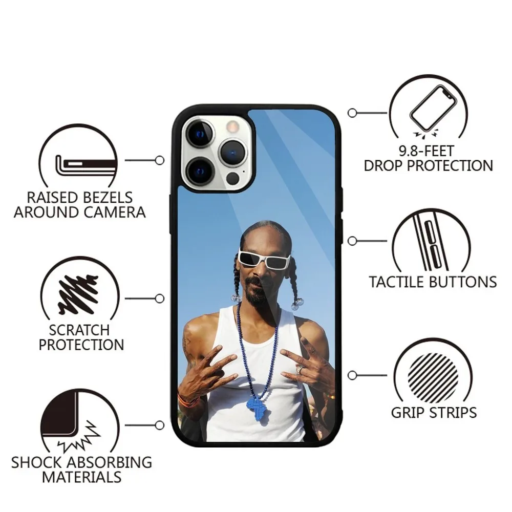 Rapper S-Snoop D-Dogg Phone Case Strong Magnetic For IPhone 15,14,13,Pro,Max,Plus,11,12,Mini For Magsafe Wireless Charging