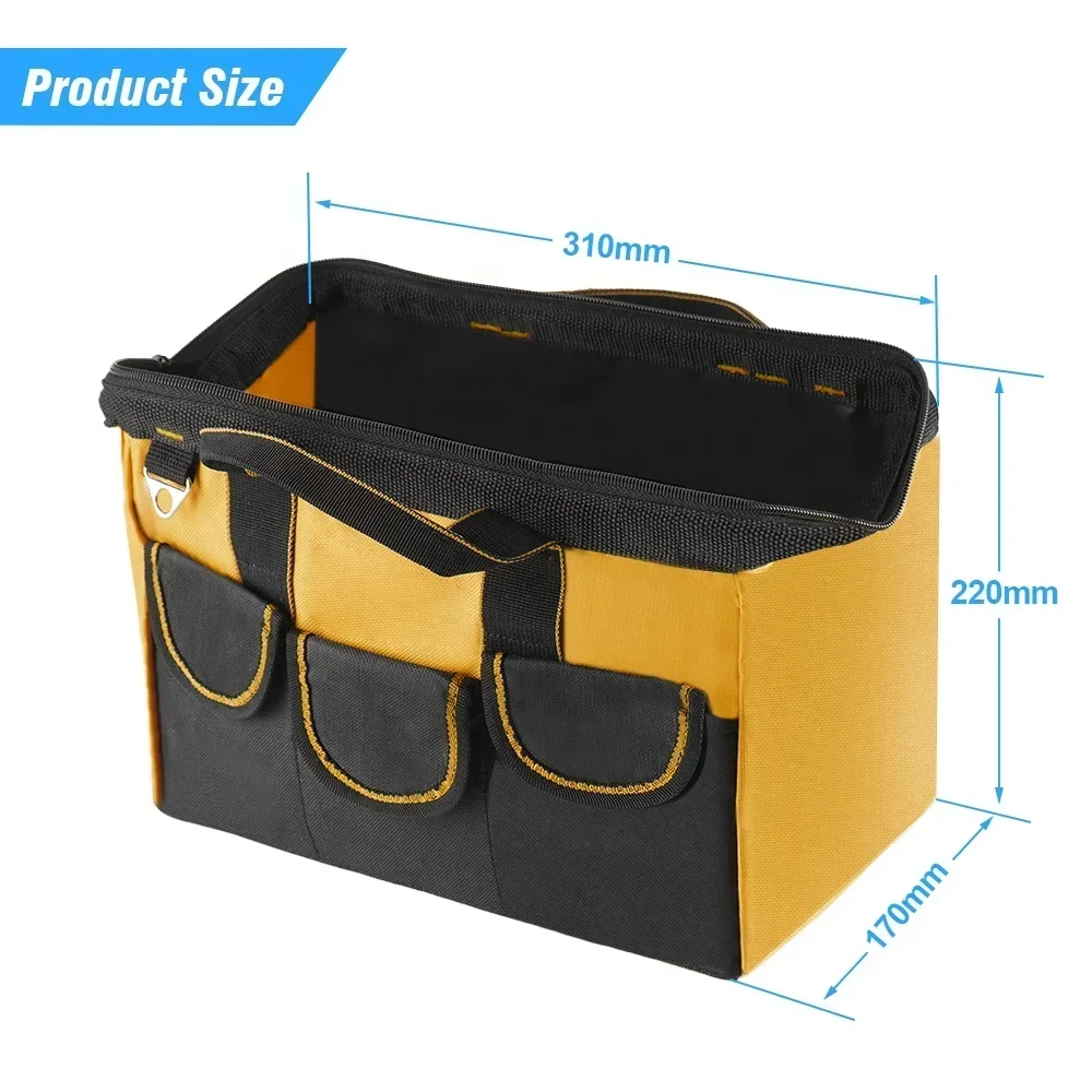 

-for 13/17 Inch Electrician Tool Bag Waterproof Wear-resistant Portable Woodworking Maintenance Tool Multifunction Storage Bag