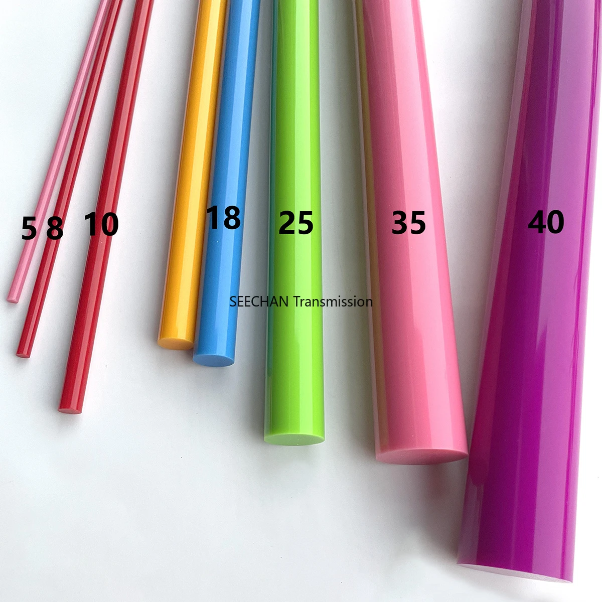 Diameter 10 12 15 16 18mm Solid Colored Acrylic Rod PMMA Solid Cylinder Pexiglass Round Bar Length 95 150 195~495mm