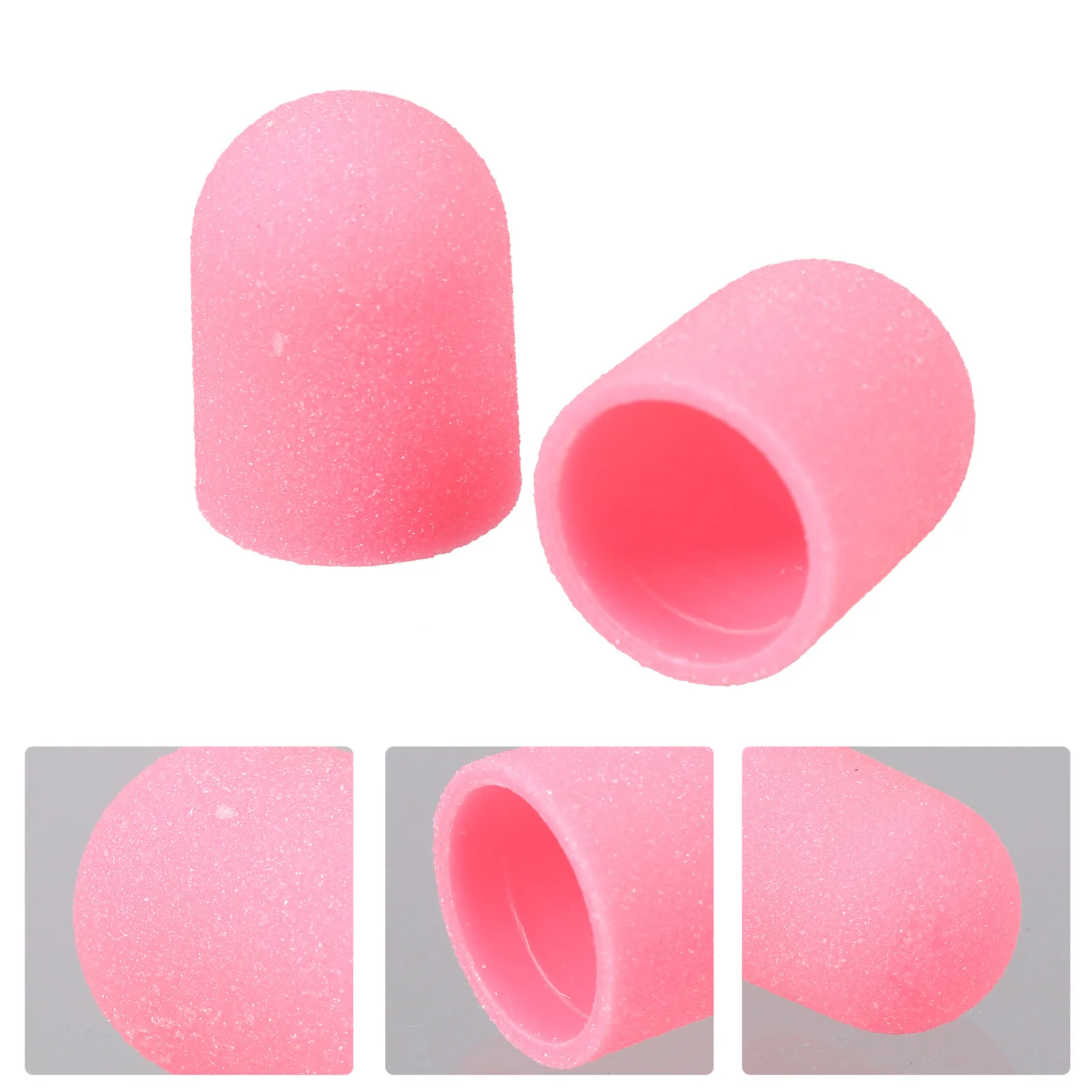 10개 드릴 비트 샌딩 캡 매니큐어 그라인딩 헤드 내마모성 큐티클 네일 아트 폴리셔 도구 키트 매니큐어 샌드 캡