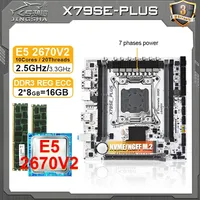 JINGSHA motherboard kit xeon x79 with E5 2670 V2 CPU + 2*8GB DDR3 RAM placa mae x79 PC Kit combo completo LGA 2011 motherboards