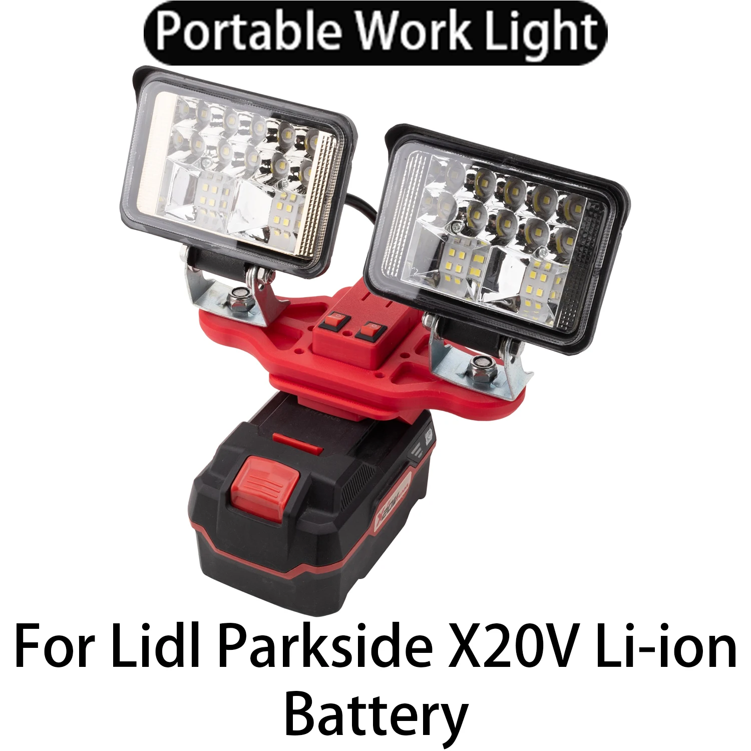 Portable LED Work Light Camping Lantern For Lidl Parkside X20V Li-ion Battery Accessory LED Work Lights Portable Lantern