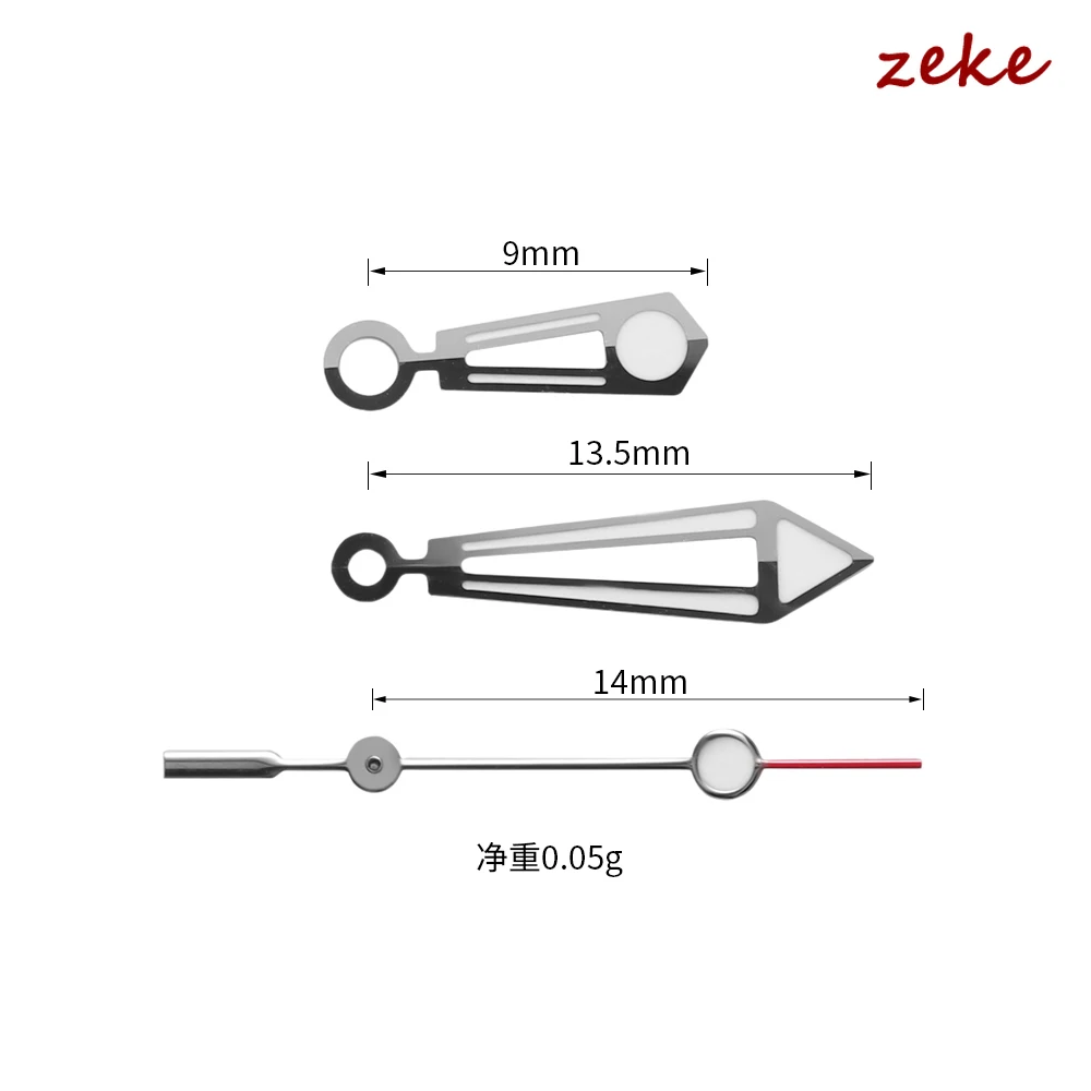 NH35 NH36 Hands Luminous Watch Hands for Omega Seamaster 300 Watch 4R35 4R36 NH35 NH36 7S26 Movements Watch Pointer Retrofit Kit - view 6