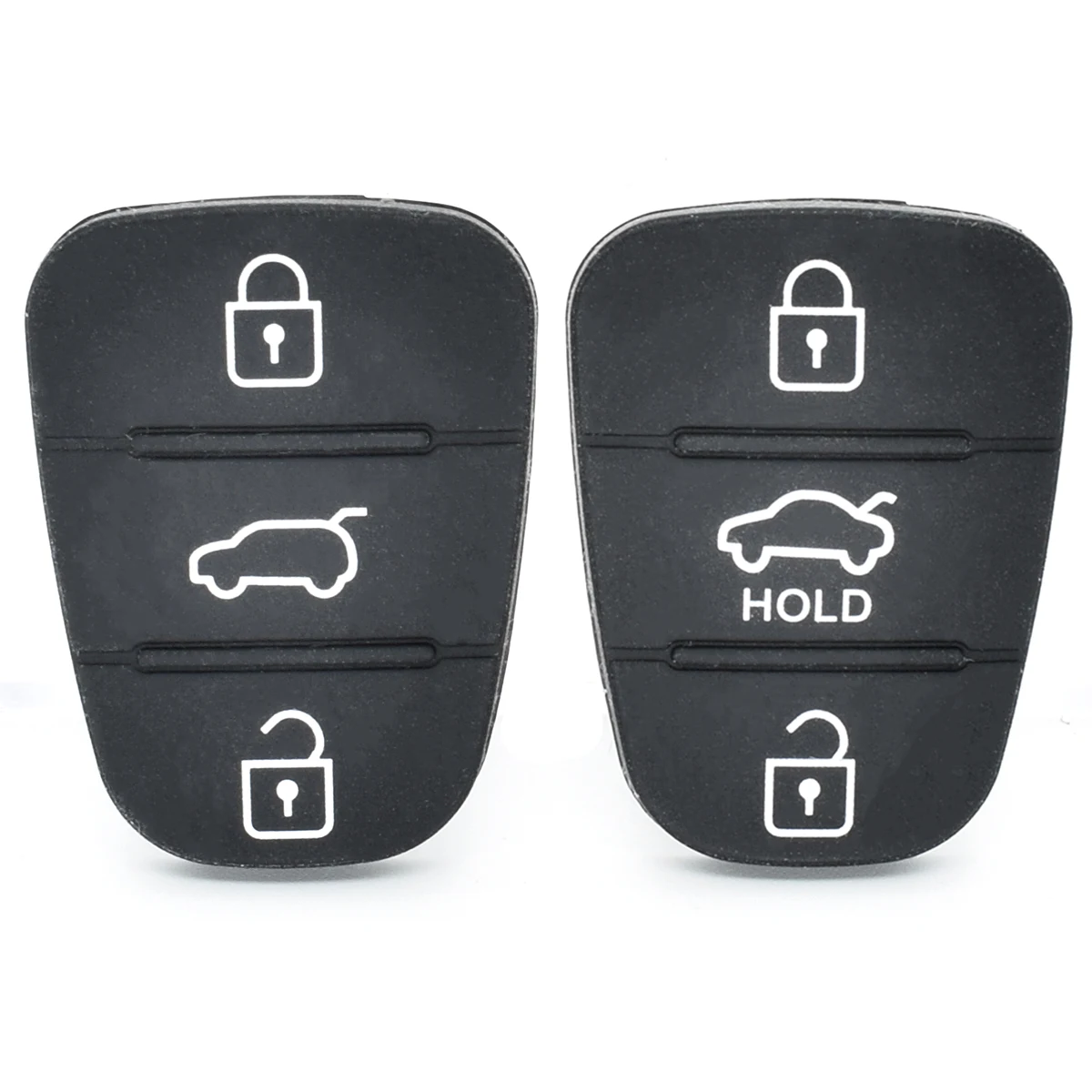 3 Button Remote Car Key Shell Fob Rubber Pad For Hyundai Solaris Accent Tucson l10 l20 l30 IX35 Kia K2 K5 Rio Ceed Flip Key Case