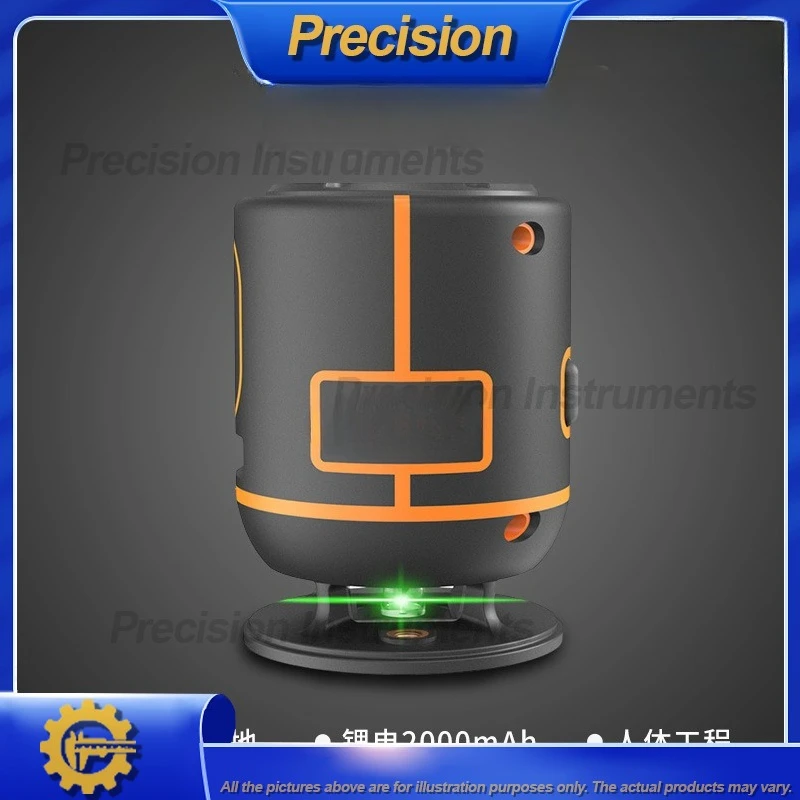 2026 4-Line Laser Level for 360 Degree Green Beam High Precision Compact Layout Tool with Lithium Battery