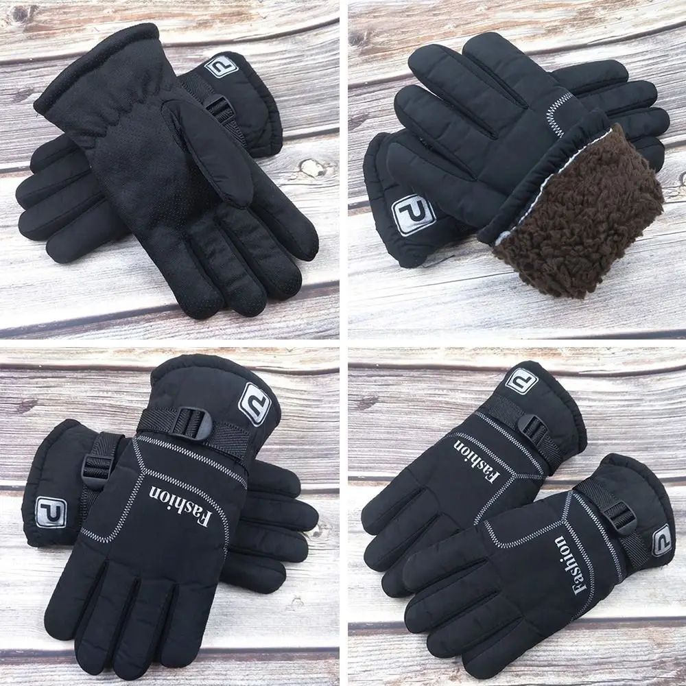 قفازات تزلج مفيدة مقاومة للماء مبطنة بالصوف قفازات ثلج حرارية دافئة قفازات شتوية مريحة لركوب الدراجات النارية #3
