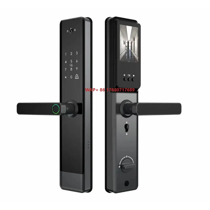 Villa Smart Home Intelligent Door Locks Waterproof Combination Fingerprint Electronic Locks for Double Doors Copper Anti-Theft