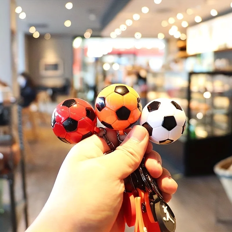 Creative Football Keychain Cute Couple Pendant Car Keychain Cartoon Backpack Ornament