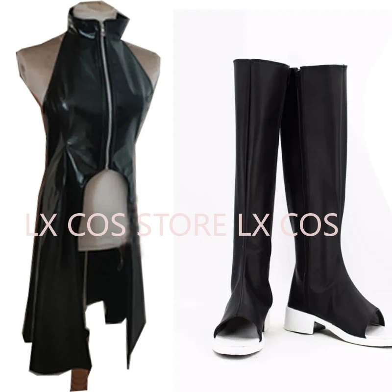 Ninja  Konan  Cosplay Costume Dress with Leggings boots shoes  Halloween Full Sets Uniform Women Mesh clothing