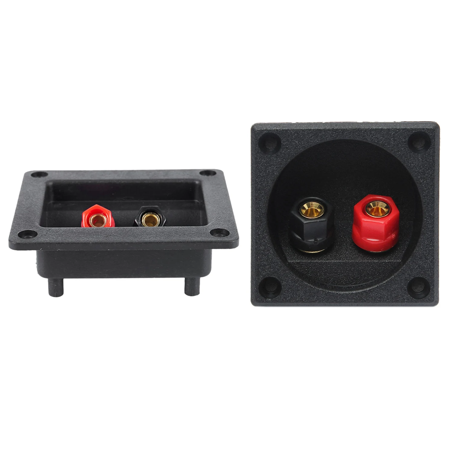 B24B 2 Pcs Square Binding Post Type Speaker Box Terminal Cup Wire Connector Board , 90X78mm & 57X57mm