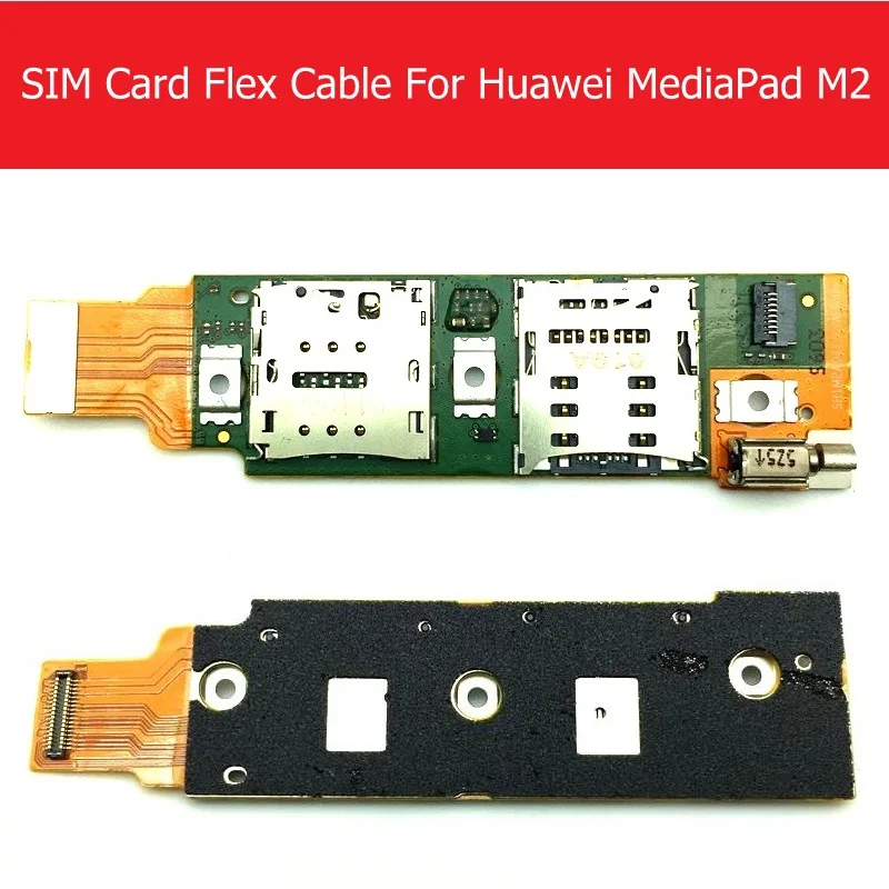 Sim Card Flex Cable For Huawei MediaPad M2 10 M2-A01W M2-A01L SIM Card Socket With Memory Card Holder Flex Replacement Repair